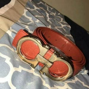 red ferragamo belt
